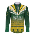 Cook Islands Rugby Custom Long Sleeve Button Shirt Kuki Avaiki - Aussie Hoodie