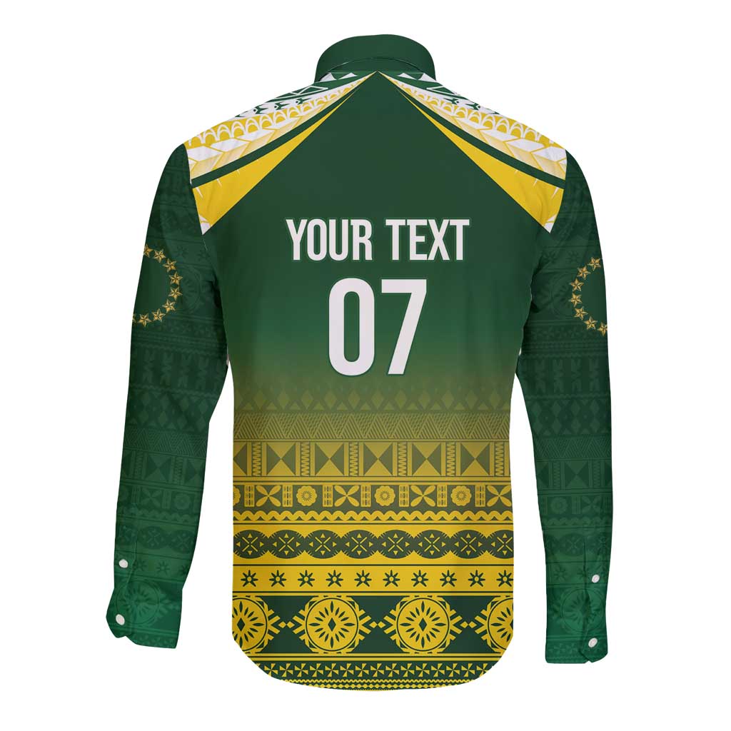Cook Islands Rugby Custom Long Sleeve Button Shirt Kuki Avaiki - Aussie Hoodie