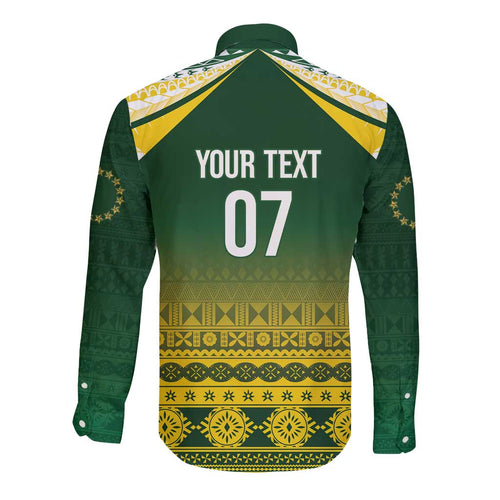 Cook Islands Rugby Custom Long Sleeve Button Shirt Kuki Avaiki - Aussie Hoodie