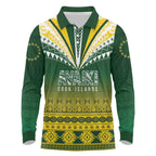 Cook Islands Rugby Custom Long Sleeve Polo Shirt Kuki Avaiki - Aussie Hoodie