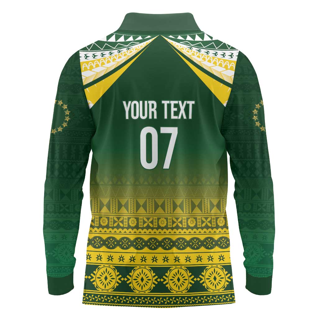 Cook Islands Rugby Custom Long Sleeve Polo Shirt Kuki Avaiki - Aussie Hoodie