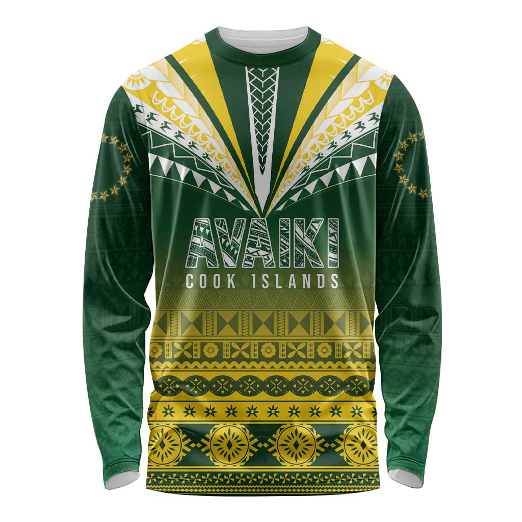 Cook Islands Rugby Custom Long Sleeve Shirt Kuki Avaiki - Aussie Hoodie