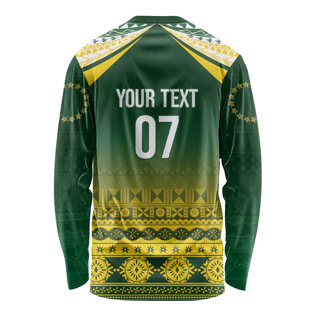 Cook Islands Rugby Custom Long Sleeve Shirt Kuki Avaiki - Aussie Hoodie