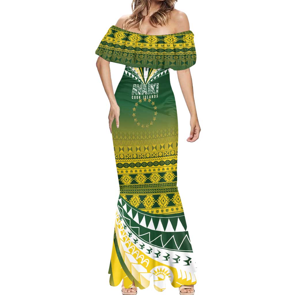 Cook Islands Rugby Custom Mermaid Dress Kuki Avaiki - Aussie Hoodie