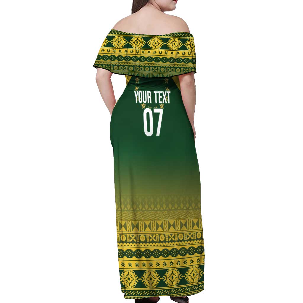 Cook Islands Rugby Custom Off Shoulder Maxi Dress Kuki Avaiki - Aussie Hoodie
