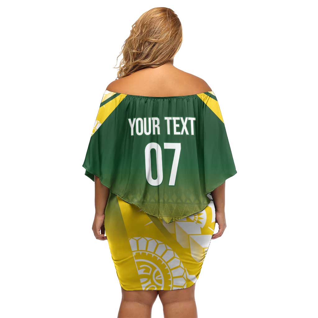 Cook Islands Rugby Custom Off Shoulder Short Dress Kuki Avaiki - Aussie Hoodie