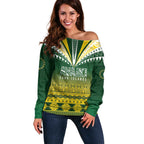 Cook Islands Rugby Custom Off Shoulder Sweater Kuki Avaiki - Aussie Hoodie