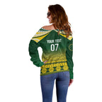 Cook Islands Rugby Custom Off Shoulder Sweater Kuki Avaiki - Aussie Hoodie