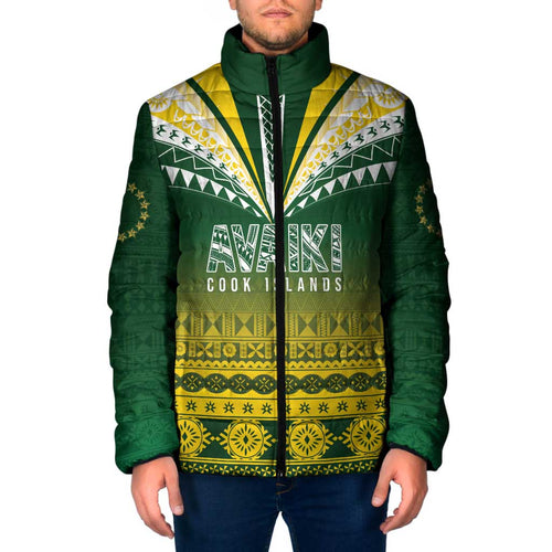 Cook Islands Rugby Custom Padded Jacket Kuki Avaiki - Aussie Hoodie