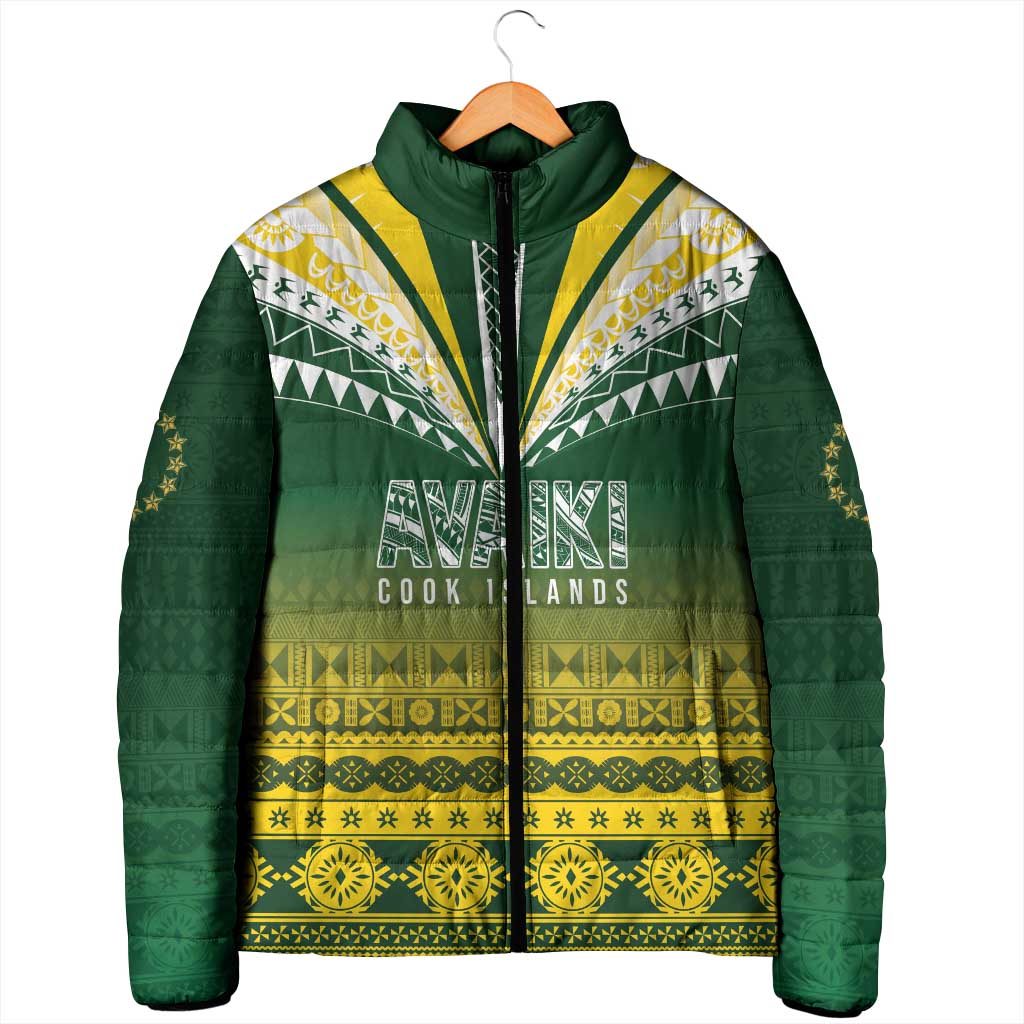 Cook Islands Rugby Custom Padded Jacket Kuki Avaiki - Aussie Hoodie