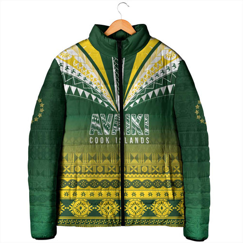 Cook Islands Rugby Custom Padded Jacket Kuki Avaiki - Aussie Hoodie