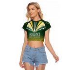 Cook Islands Rugby Custom Raglan Cropped T Shirt Kuki Avaiki - Aussie Hoodie