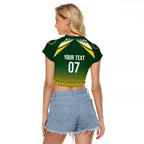Cook Islands Rugby Custom Raglan Cropped T Shirt Kuki Avaiki - Aussie Hoodie