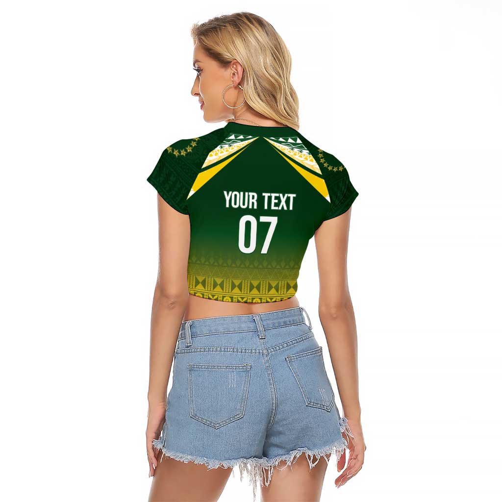 Cook Islands Rugby Custom Raglan Cropped T Shirt Kuki Avaiki - Aussie Hoodie