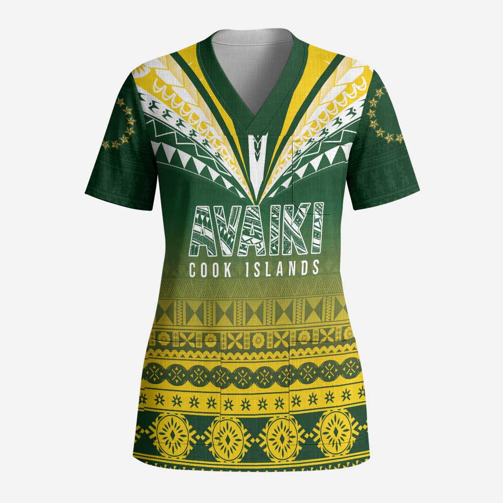 Cook Islands Rugby Custom Scrub Top Kuki Avaiki - Aussie Hoodie