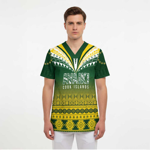 Cook Islands Rugby Custom Scrub Top Kuki Avaiki - Aussie Hoodie