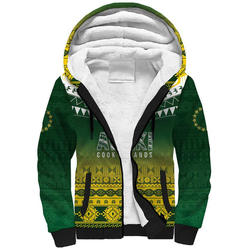 Cook Islands Rugby Custom Sherpa Hoodie Kuki Avaiki - Aussie Hoodie