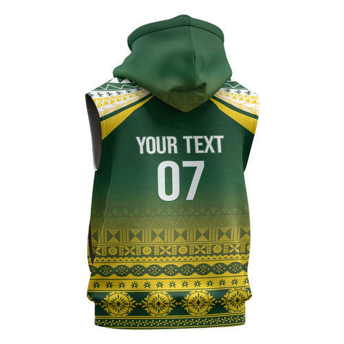 Cook Islands Rugby Custom Sleeveless Hoodie Kuki Avaiki - Aussie Hoodie