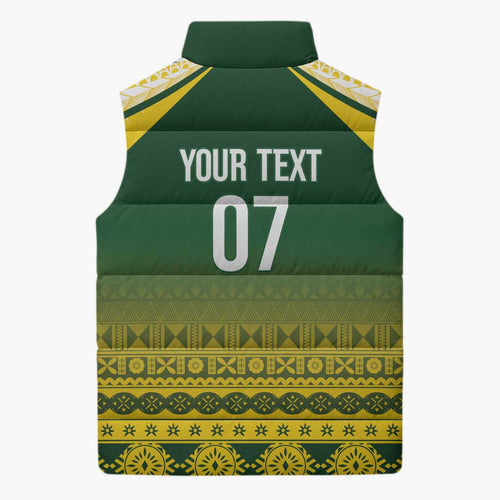 Cook Islands Rugby Custom Sleeveless Puffer Jacket Kuki Avaiki - Aussie Hoodie