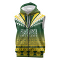 Cook Islands Rugby Custom Sleeveless Zip Hoodie Kuki Avaiki - Aussie Hoodie