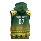Cook Islands Rugby Custom Sleeveless Zip Hoodie Kuki Avaiki - Aussie Hoodie