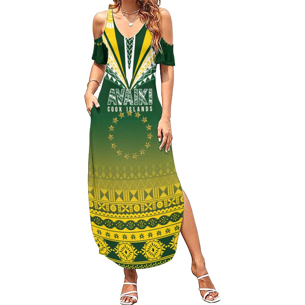 Cook Islands Rugby Custom Summer Maxi Dress Kuki Avaiki - Aussie Hoodie