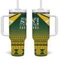 Cook Islands Rugby Tumbler With Handle Kuki Avaiki - Aussie Hoodie