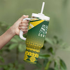 Cook Islands Rugby Tumbler With Handle Kuki Avaiki - Aussie Hoodie