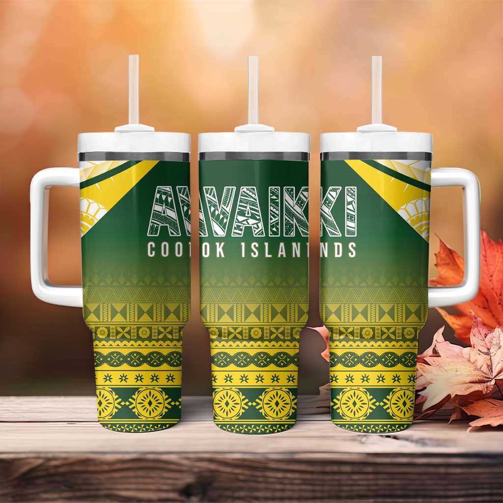 Cook Islands Rugby Tumbler With Handle Kuki Avaiki - Aussie Hoodie