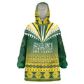Cook Islands Rugby Custom Wearable Blanket Hoodie Kuki Avaiki - Aussie Hoodie