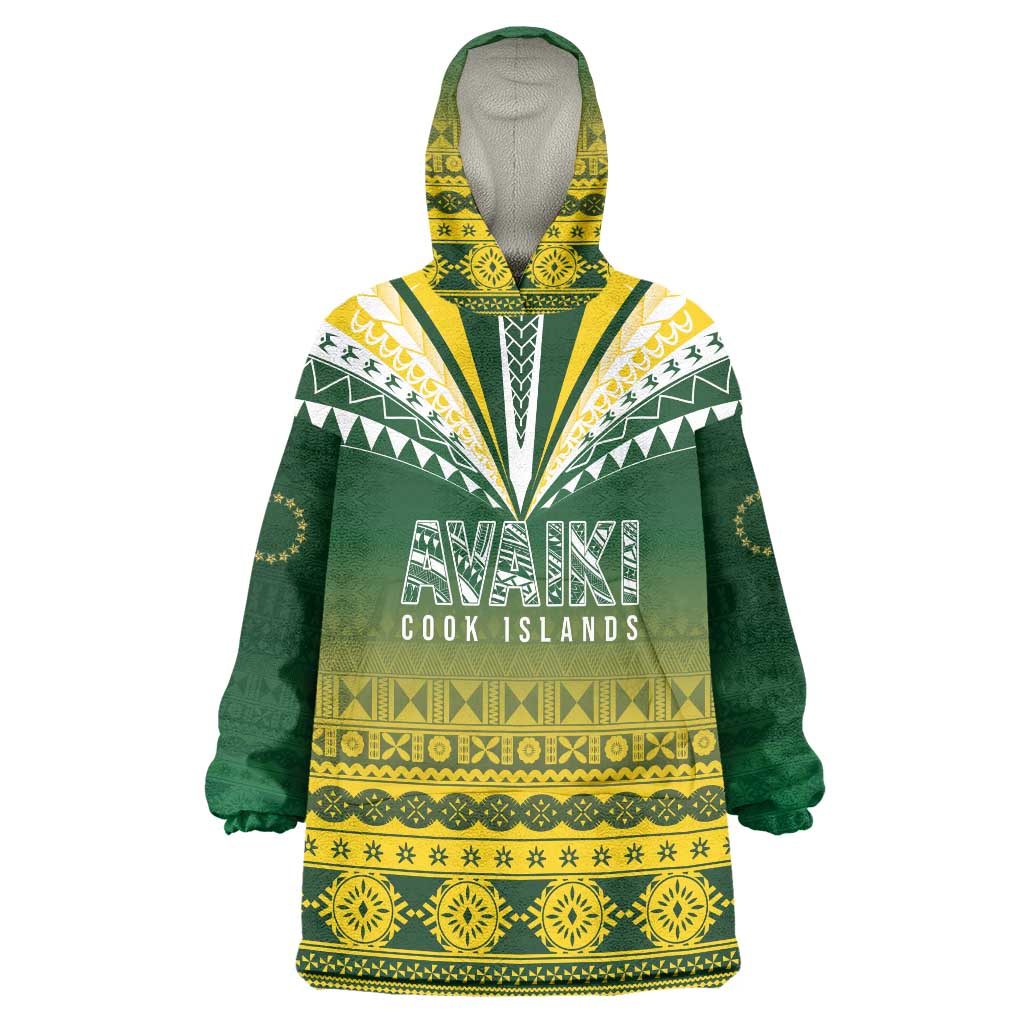 Cook Islands Rugby Custom Wearable Blanket Hoodie Kuki Avaiki - Aussie Hoodie