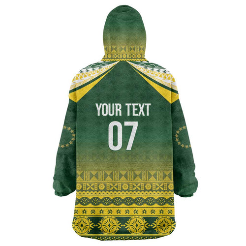 Cook Islands Rugby Custom Wearable Blanket Hoodie Kuki Avaiki - Aussie Hoodie