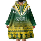 Cook Islands Rugby Custom Wearable Blanket Hoodie Kuki Avaiki - Aussie Hoodie