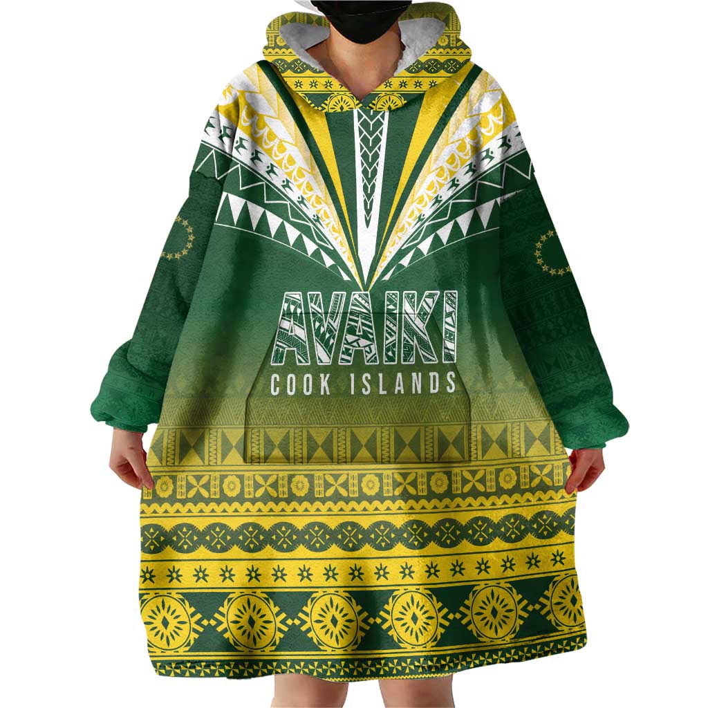 Cook Islands Rugby Custom Wearable Blanket Hoodie Kuki Avaiki - Aussie Hoodie