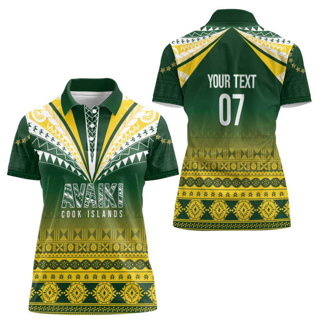 Cook Islands Rugby Custom Women Polo Shirt Kuki Avaiki - Aussie Hoodie