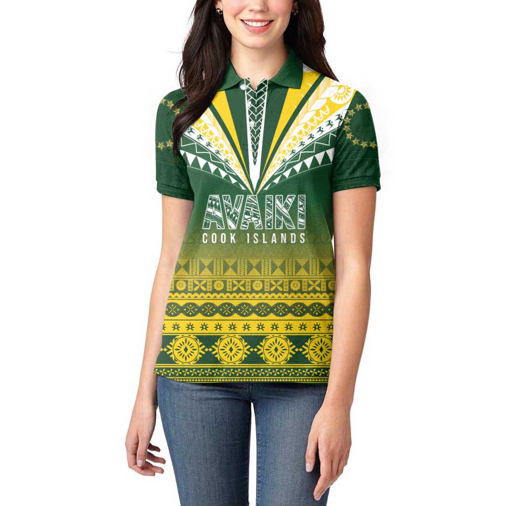 Cook Islands Rugby Custom Women Polo Shirt Kuki Avaiki - Aussie Hoodie