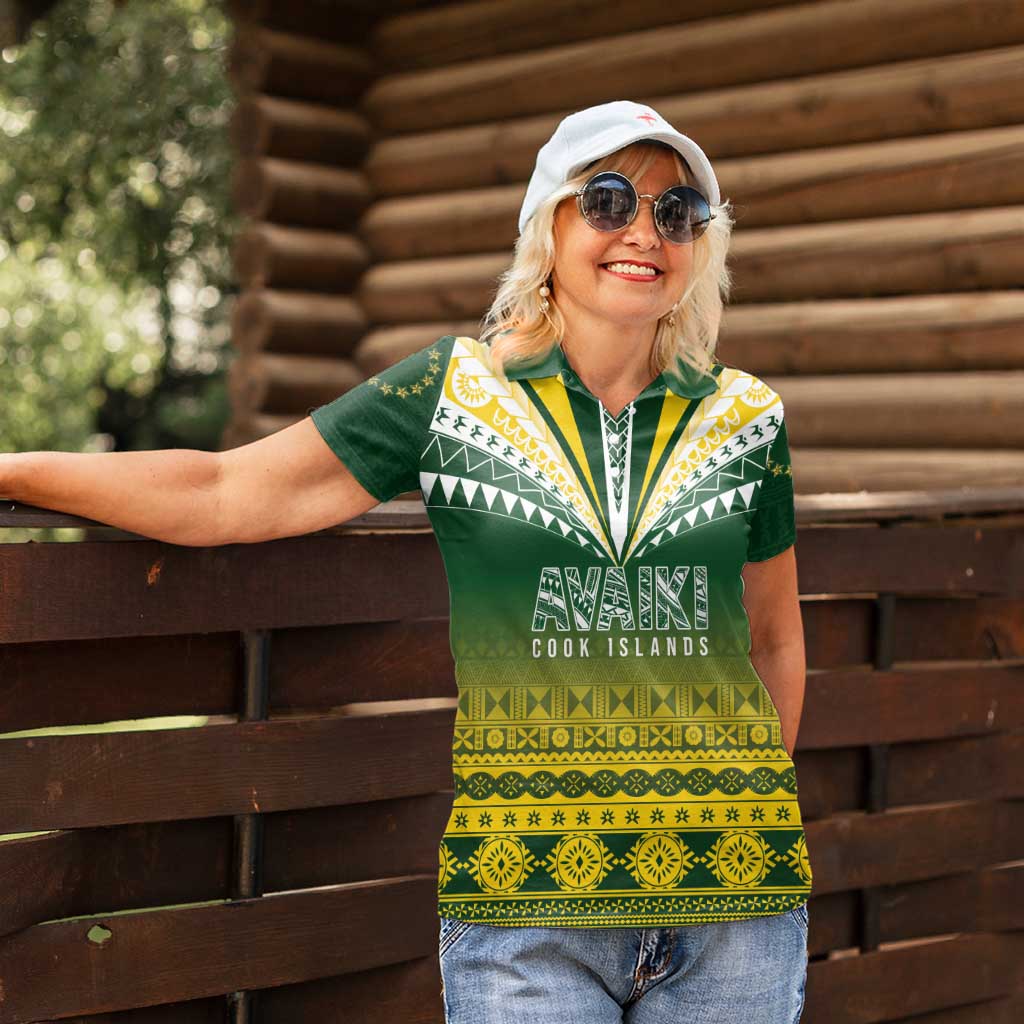 Cook Islands Rugby Custom Women Polo Shirt Kuki Avaiki - Aussie Hoodie