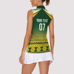 Cook Islands Rugby Custom Women Sleeveless Polo Shirt Kuki Avaiki - Aussie Hoodie