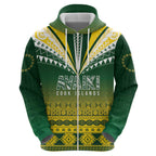 Cook Islands Rugby Custom Zip Hoodie Kuki Avaiki - Aussie Hoodie