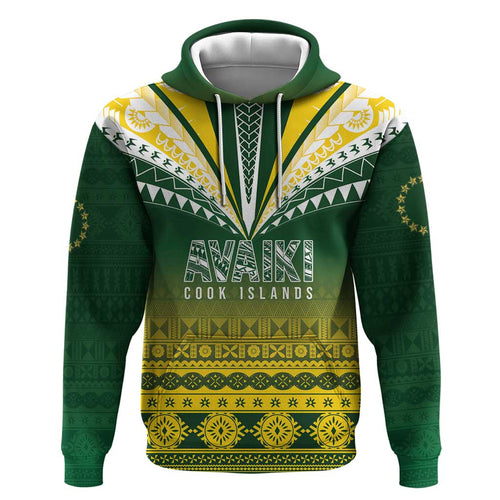 Cook Islands Rugby Custom Zip Hoodie Kuki Avaiki - Aussie Hoodie