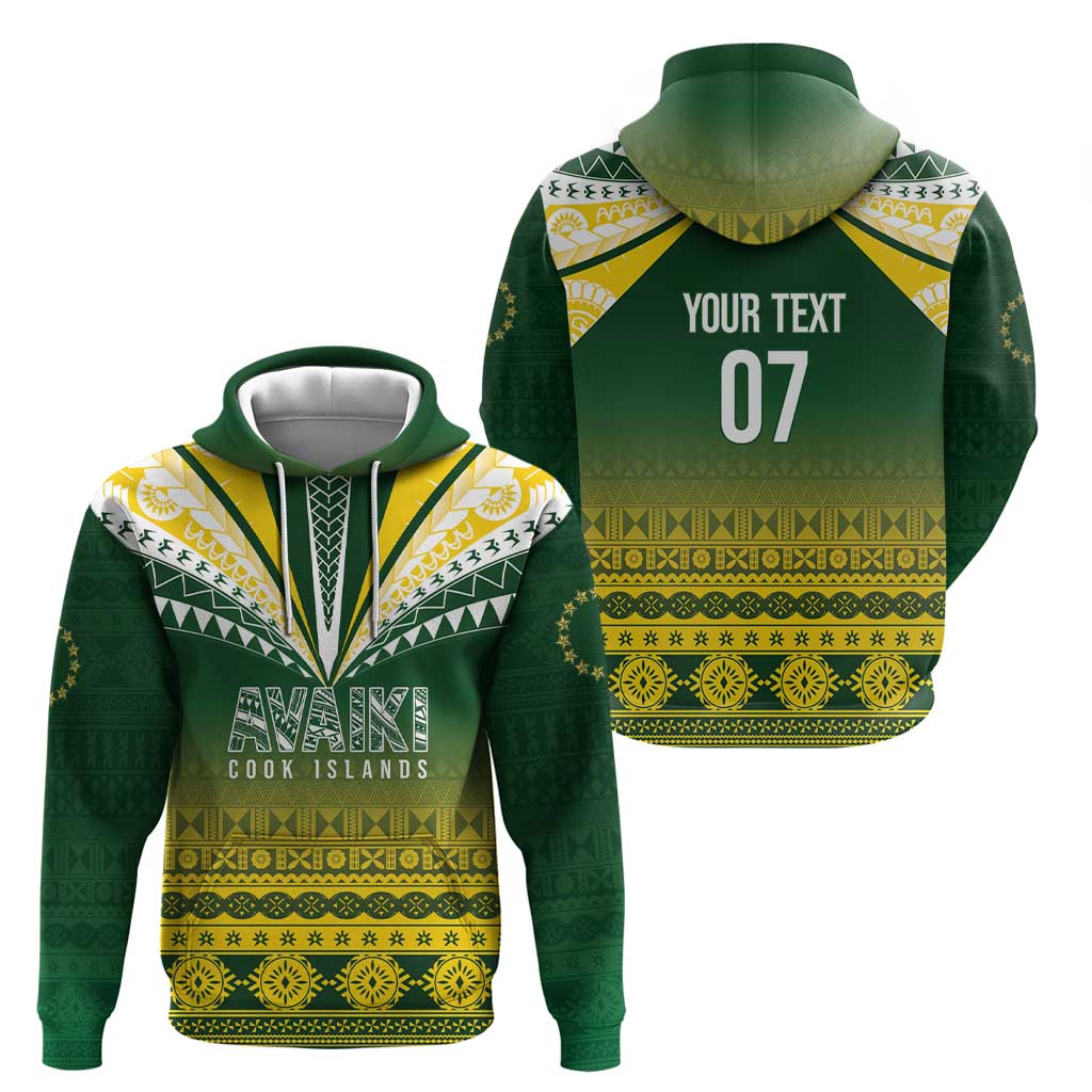 Cook Islands Rugby Custom Zip Hoodie Kuki Avaiki - Aussie Hoodie