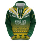 Cook Islands Rugby Custom Zip Hoodie Kuki Avaiki - Aussie Hoodie
