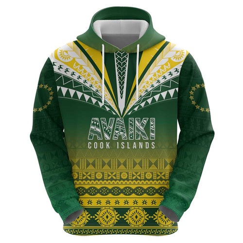 Cook Islands Rugby Custom Zip Hoodie Kuki Avaiki - Aussie Hoodie