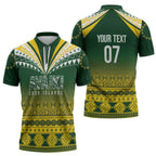 Cook Islands Rugby Custom Zipper Polo Shirt Kuki Avaiki - Aussie Hoodie