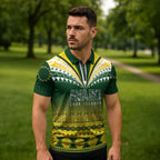Cook Islands Rugby Custom Zipper Polo Shirt Kuki Avaiki - Aussie Hoodie