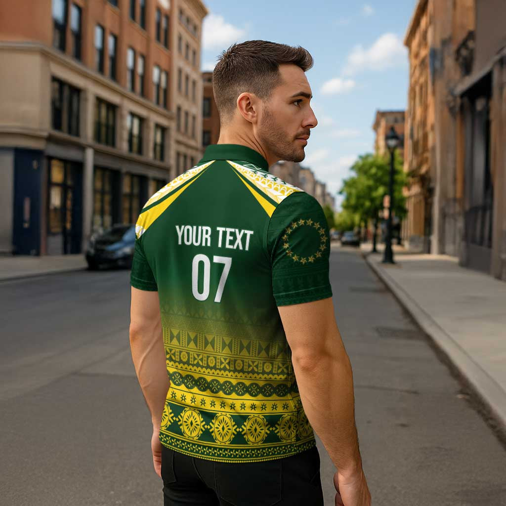 Cook Islands Rugby Custom Zipper Polo Shirt Kuki Avaiki - Aussie Hoodie