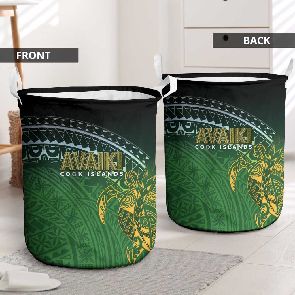 Cook Islands Rugby Kuki Avaiki Laundry Basket Tribal Turtle - Aussie Hoodie