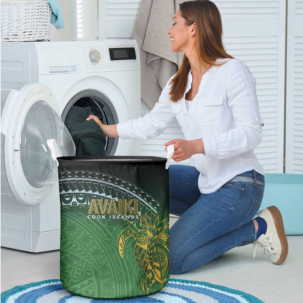 Cook Islands Rugby Kuki Avaiki Laundry Basket Tribal Turtle - Aussie Hoodie