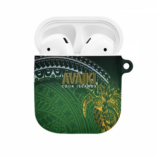Cook Islands Rugby Kuki Avaiki AirPods Case Tribal Turtle - Aussie Hoodie