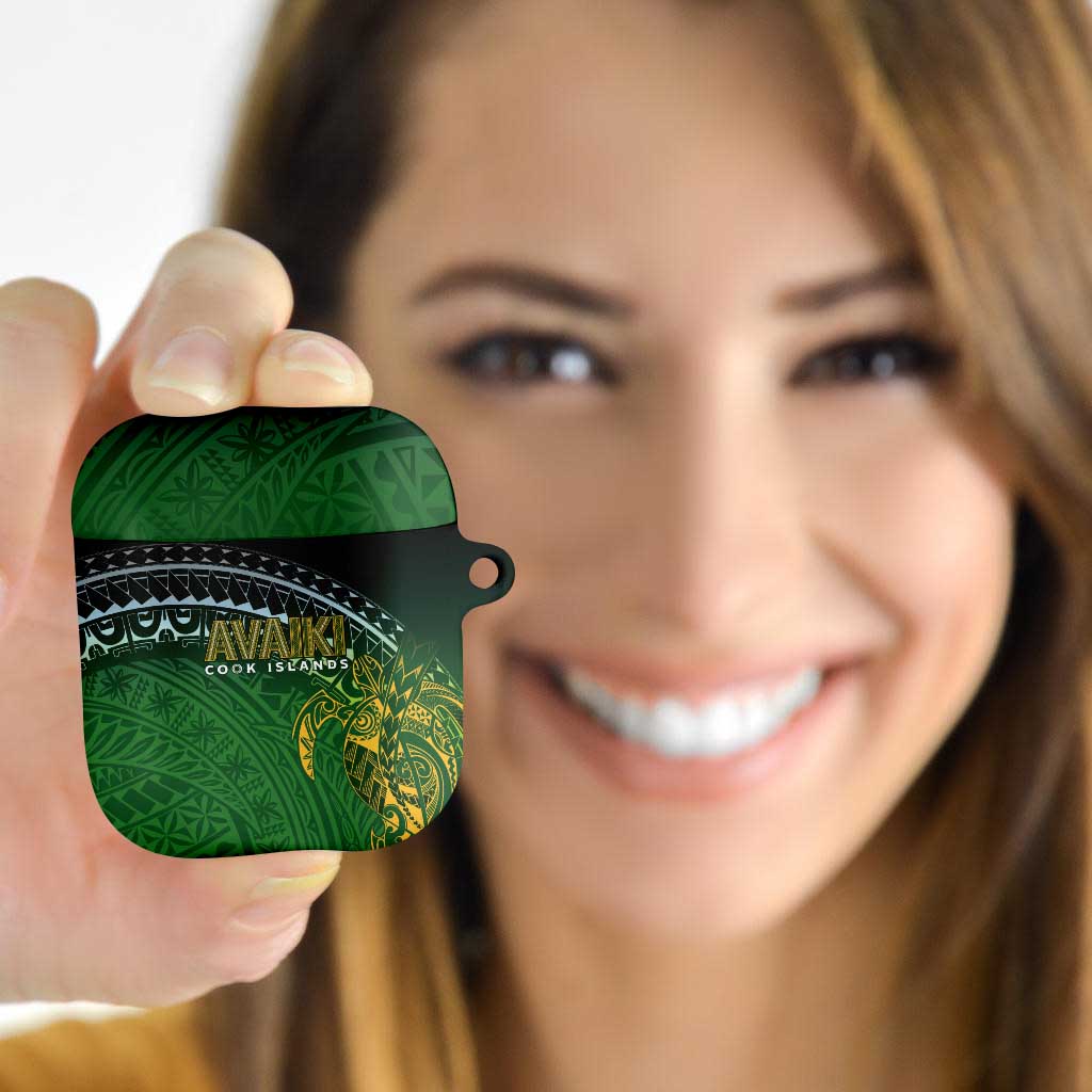 Cook Islands Rugby Kuki Avaiki AirPods Case Tribal Turtle - Aussie Hoodie